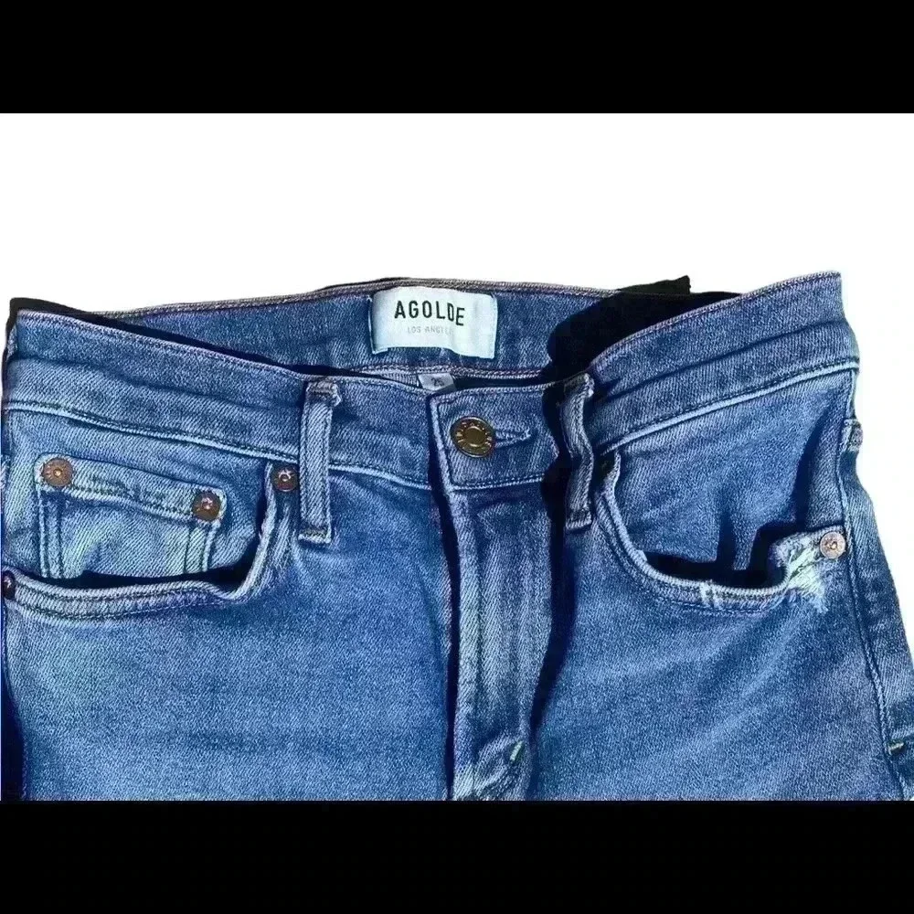 AGOLDE Sophie Mid Rise Ankle Skinny Jeans Sz 25 - Picture 7 of 8